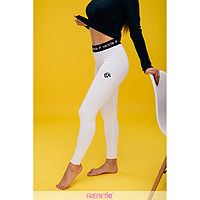 Frenetic Colanti lungi, Colanti fitness elastici,talie medie, inalta, albi, GARBI-00