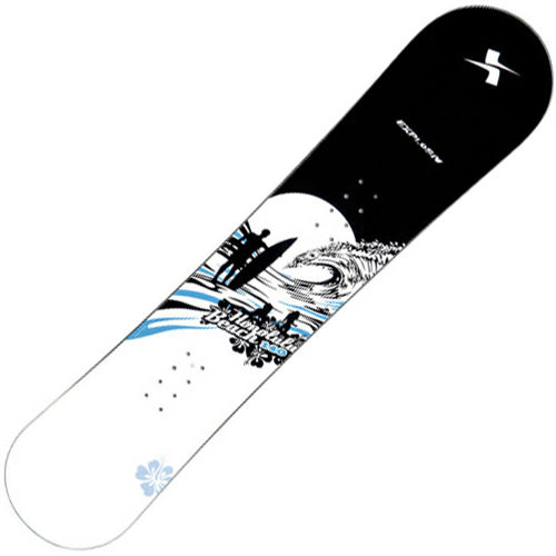 Placa snowboard Explosiv HONOLULU, White/black, lungime 160 cm