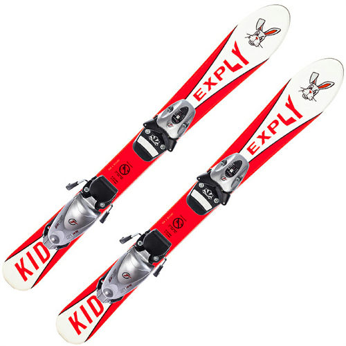 Skiuri Explosiv KID + SL45, Red/white, lungime 100 cm