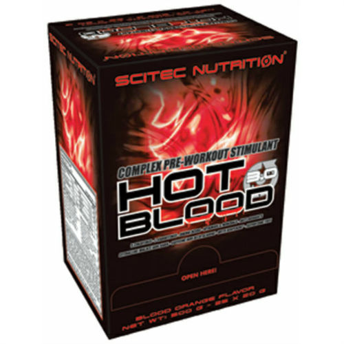 Pudra energizanta Scitec Nutrition Hot Blood 3.0 - 25 x 20 grame, Guarana, 500 g