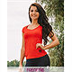 Frenetic Bluza basic, maneca scurta, material fitness, culoare rosu, HOPP-23, Multicolor, S