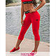 Frenetic Colanti fitness, treisferturi, croiala pentru bombare fese, rosu aprins, GARIN-23, M