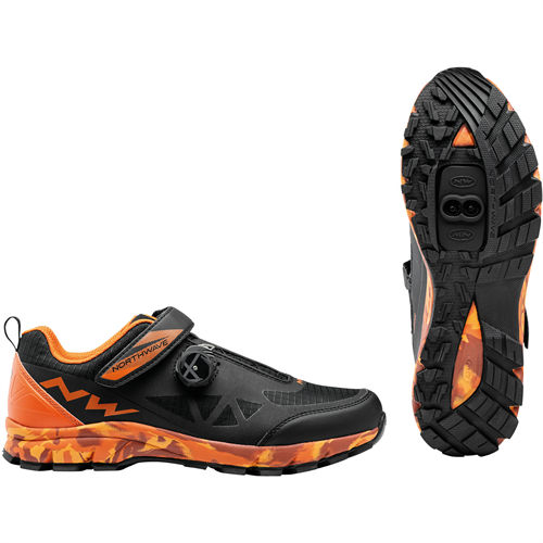 Pantofi ciclism Northwave ALL.TER. CORSAIR, Negru/orange, 46