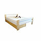 Pat dormitor Serena multicolor, cu lada de depozitare, 2 persoane ,140x200 cm Alb/natur
