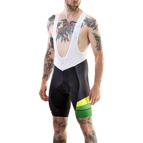 Pantaloni ciclism Merida ME 1015, Negru/verde, XL