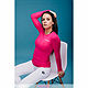 Frenetic Bluza fitness, basic, roz intens cu maneca lunga, HIP-21, Multicolor, M