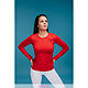 Frenetic Bluza fitness, basic, rosu intens cu maneca lunga, HIP-23, Multicolor, L