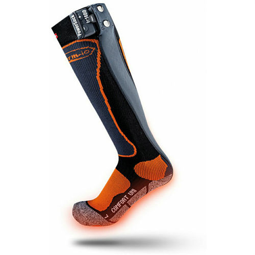 Sosete incalzite Thermic POWERSOCK UNI HEAT, Black/orange, marime 39-41