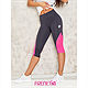 Frenetic Colanti fitness, treisferturi, gri inchis cu tull roz intens, Orsy-03/20, S